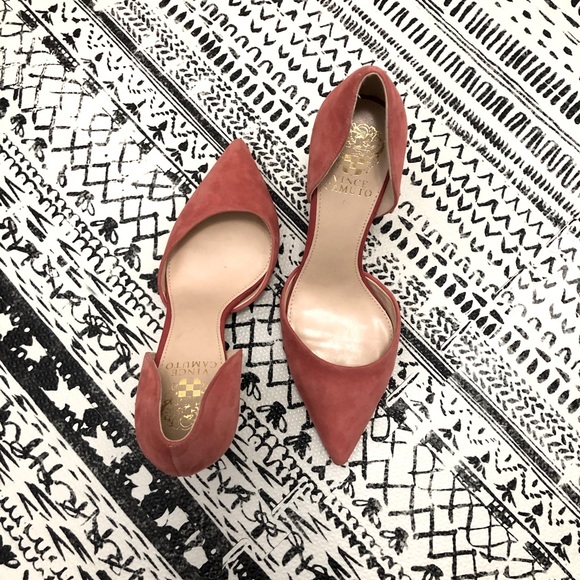 Vince Camuto Pink Suede Heels - Picture 4 of 6
